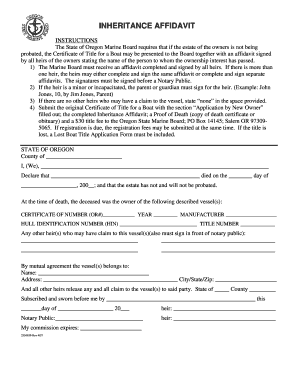  Inheritance Form 2007