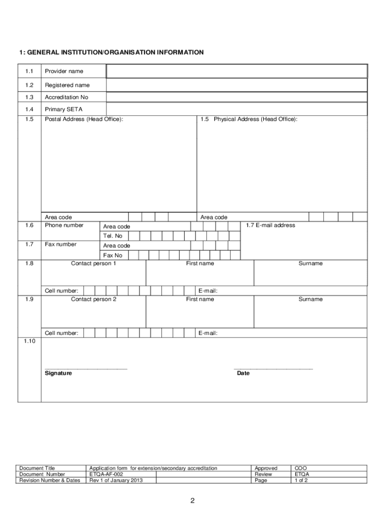  Ceta Accreditation Application Form 2013-2024