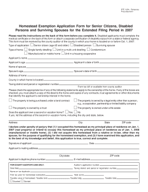 Richland County Ohio Homestead Exemption  Form