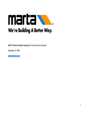 Marta Mobility Application  Form