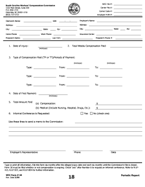 South Carolina Worker&#039;s Compensation Form 18