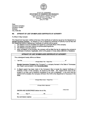 Lost Official Receipt Booklet Bir  Form