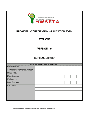 Hwseta Registration  Form