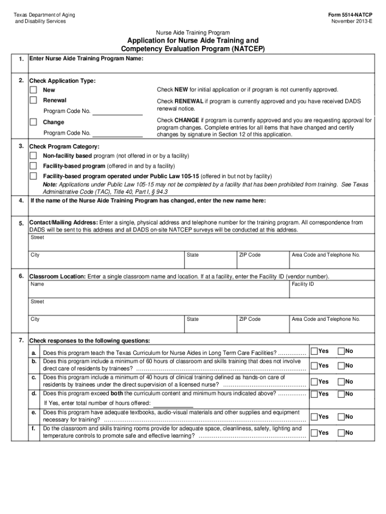 Form 5514 Natcep