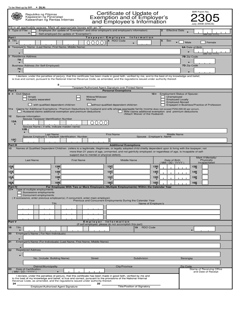  Bir Form 2008