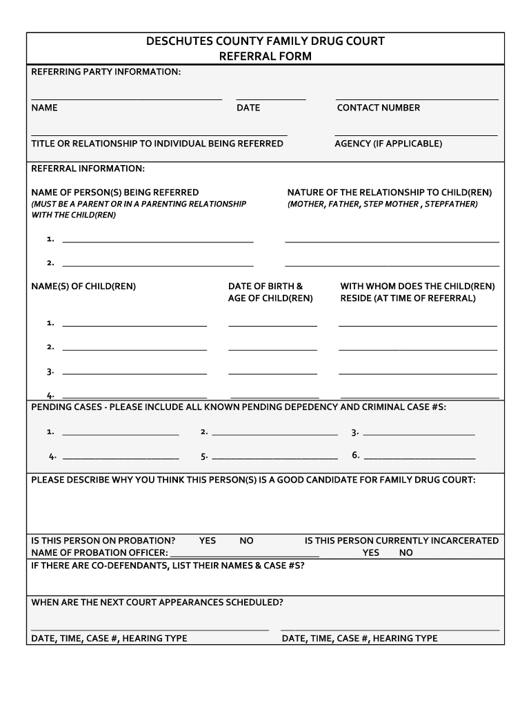 Family Drug Court Referral Form