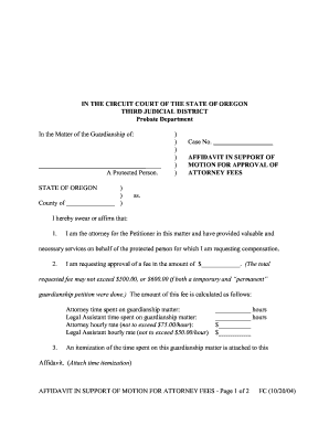 Attorney Affidavit Sample  Form