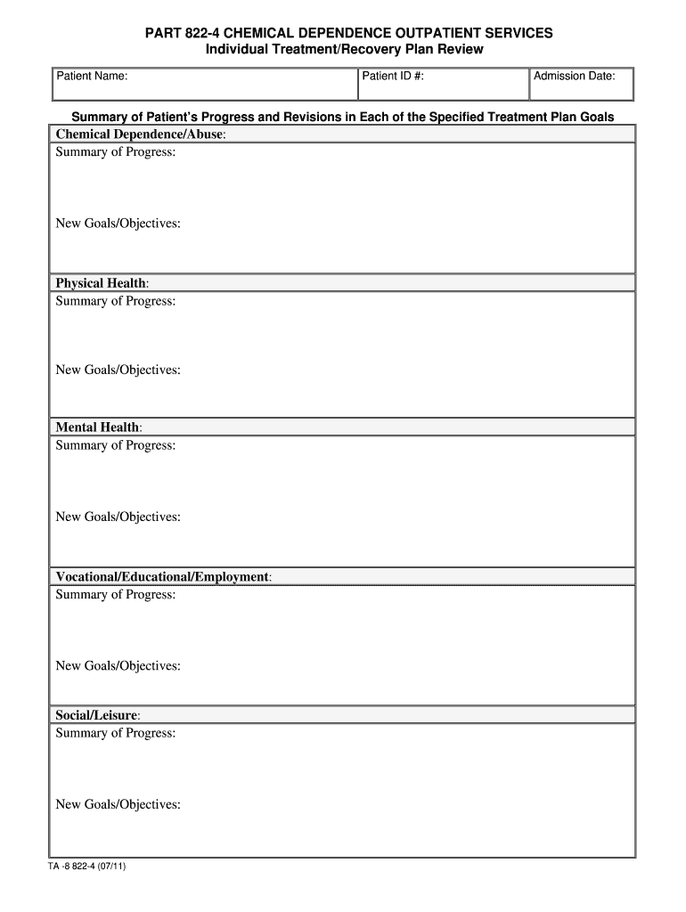 Oasas Treatment Plan Sample  Form