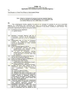 Maharashtra Fire License Agency List  Form