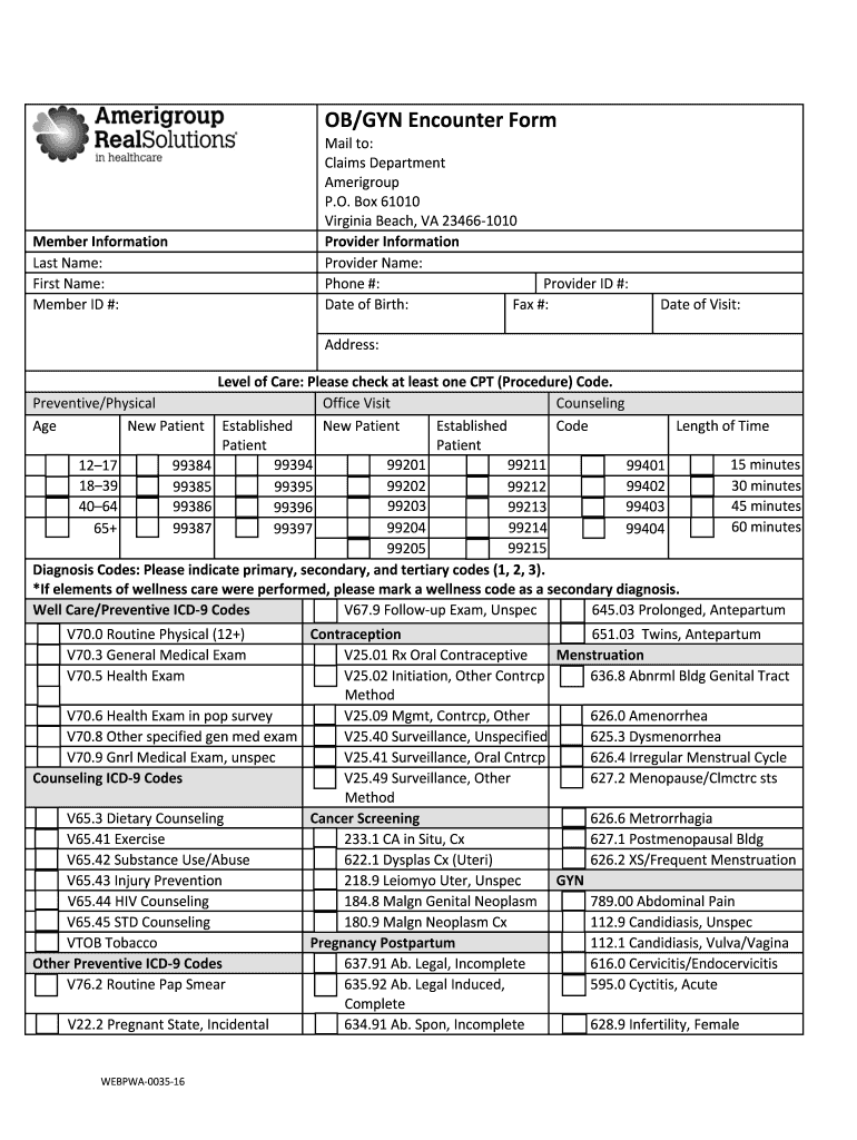 Ob Gyn Superbill Template  Form