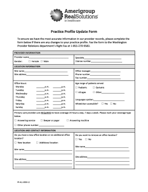 Amerigroup Provider Forms