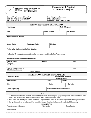 Physical Exam Form