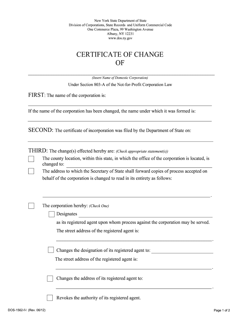 Dos 1562 F  Form