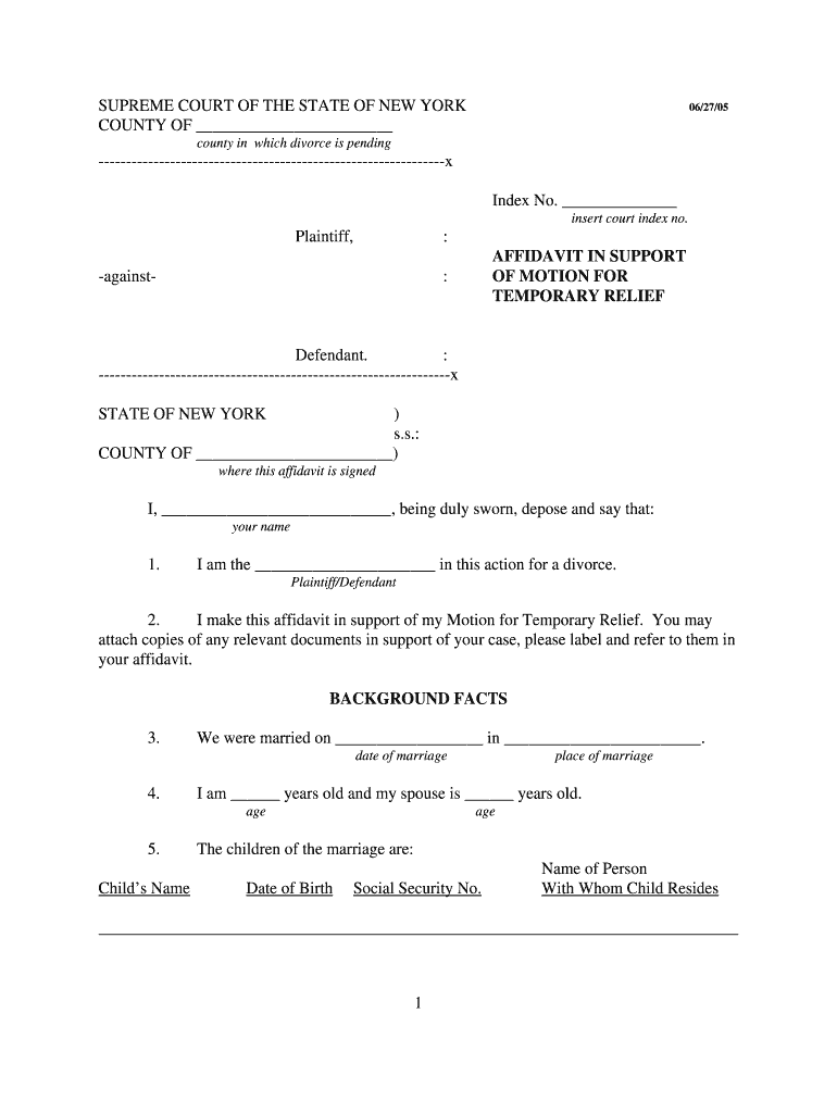  Sample Template for Temporary of Extraordinary Relief 2005-2024