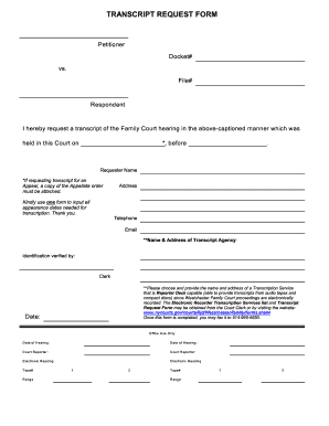 Family Court Transcript Request Form