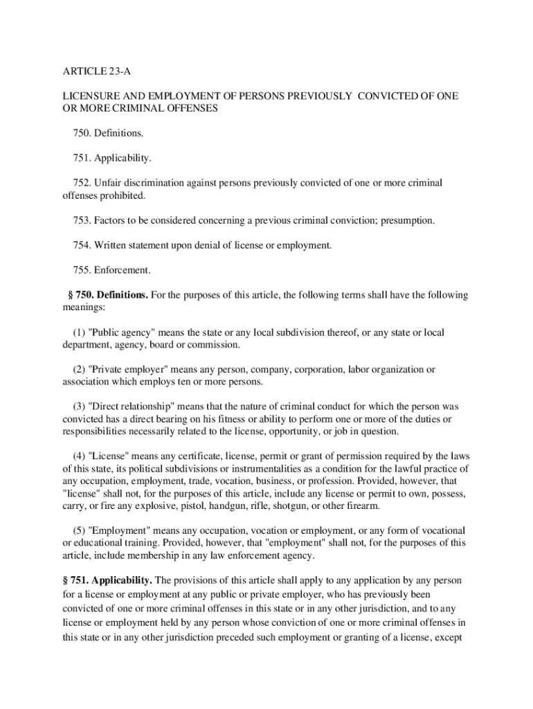 Correction Law Article 23 a New York State Division of Criminal  Form