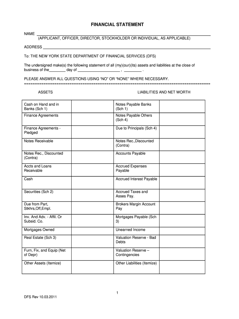  Dfs Financial Statement 2011-2024