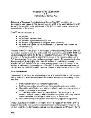 Nys Assisted Living Isp Form