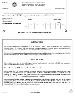 MV 58A New York State Department of Motor Vehicles Dmv Ny  Form