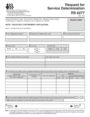 Rs 6277 Form Nys Retirement