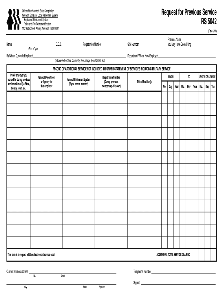  Form Rs 5042 2011