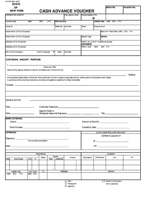 Cash Advance Voucher  Form