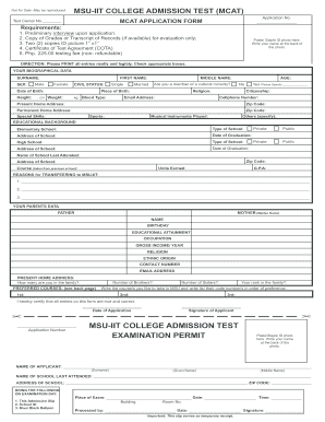 Exam Permit  Form