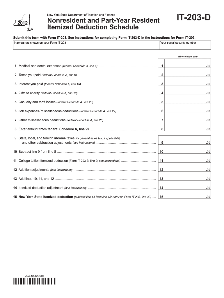  Form it 203, Nonresident and Part Year Resident Income Tax Return 2017