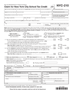  Nyc 210 Form 2022