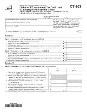 Ct 603 Fill in  Form
