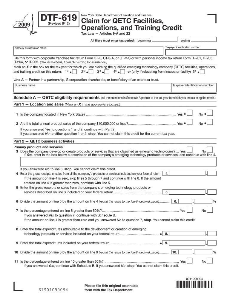  Dtf 619 Form Dtf 619 2009