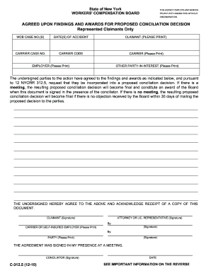Proposed Claimant Carrier Online  Form