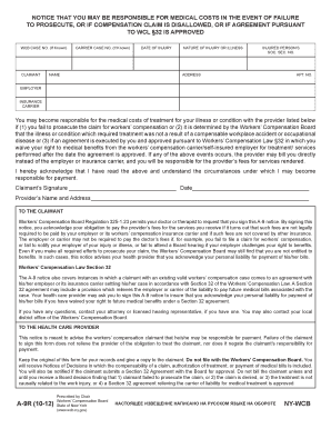 If Known CLAIMANT CARRIER CASE NO Wcb Ny  Form