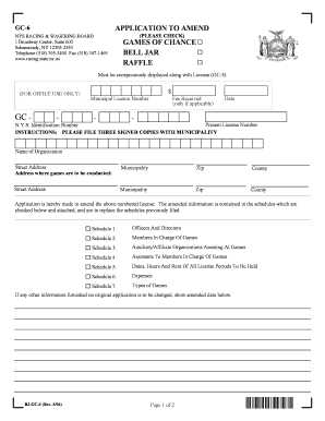 Nys Gaming Commission Gc6  Form