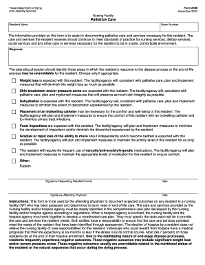 Palliative Care Form