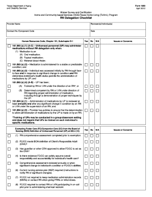 Texas Department of Aging Form 1592