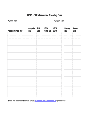 Mds Assessment Form