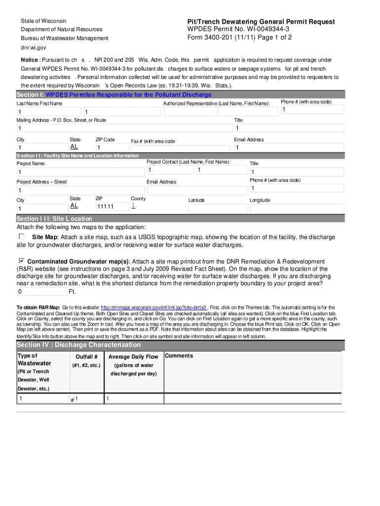  General Permit Wpdes 2011-2024