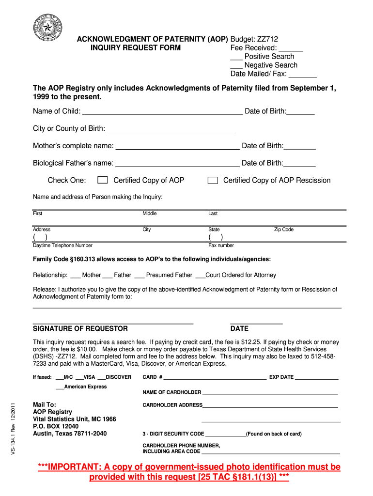  Vs1341  Form 2011