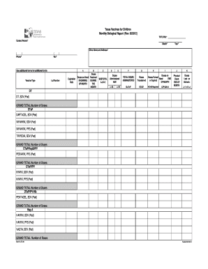 Tvc Monthly Biological Report  Form