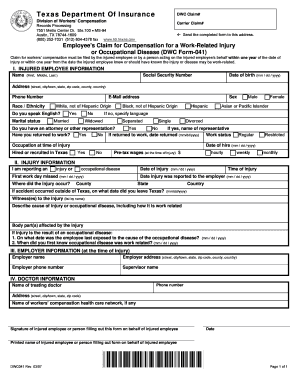 Dwc Form 041