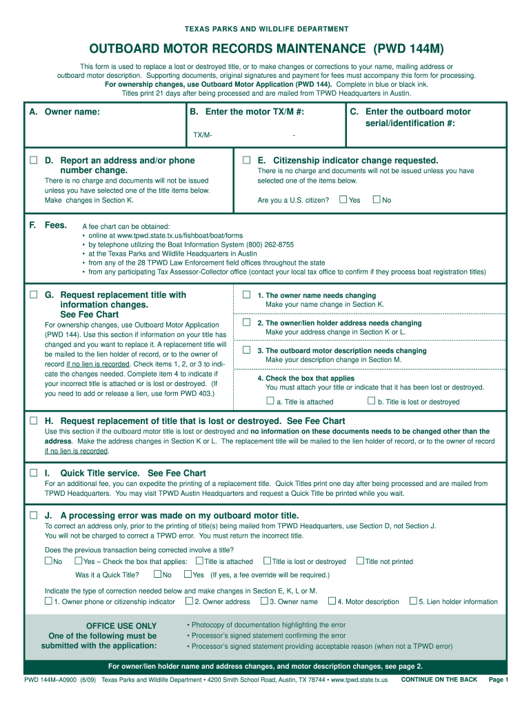 Pwd 144m  Form