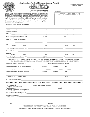 Town of Colonie Building Department  Form