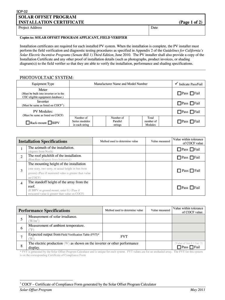 Solar Project Completion Certificate Format