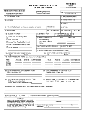  Injection Wells Permitting and Compliance Forms H5 Handout Rrc State Tx 1985-2024