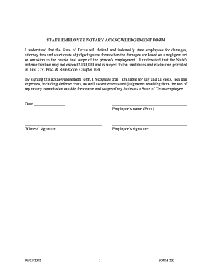 Legal Acknowledgement Sample  Form