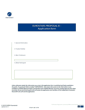 Eurostars Application Form