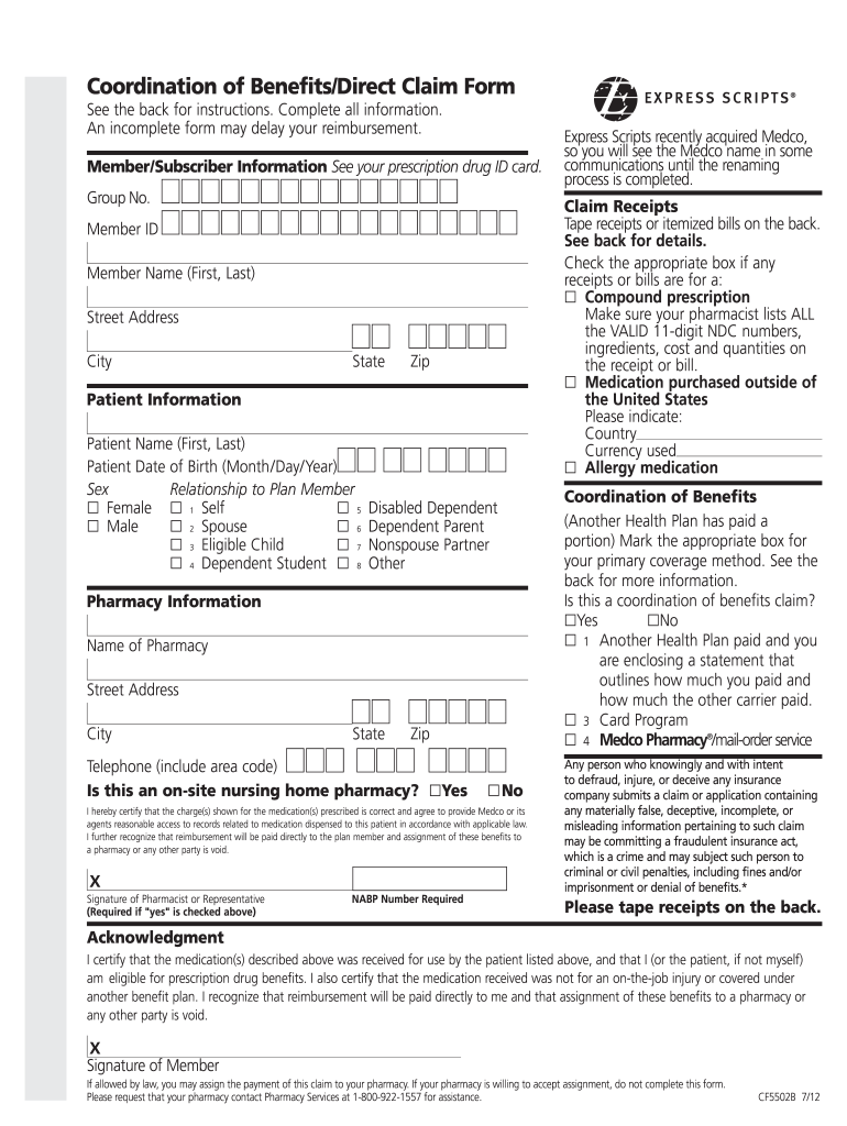  Express Scripts Appeal Form 2012-2024