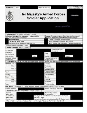 apply to join the army
