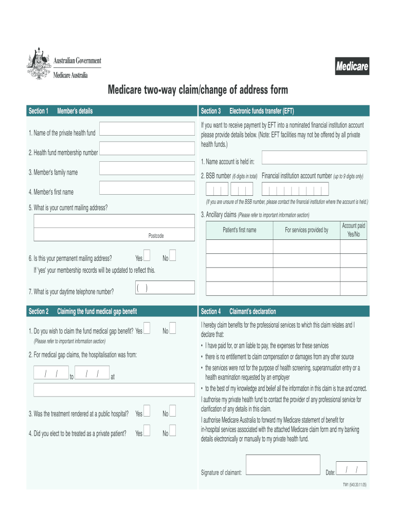 Medicare Reimbursement Form